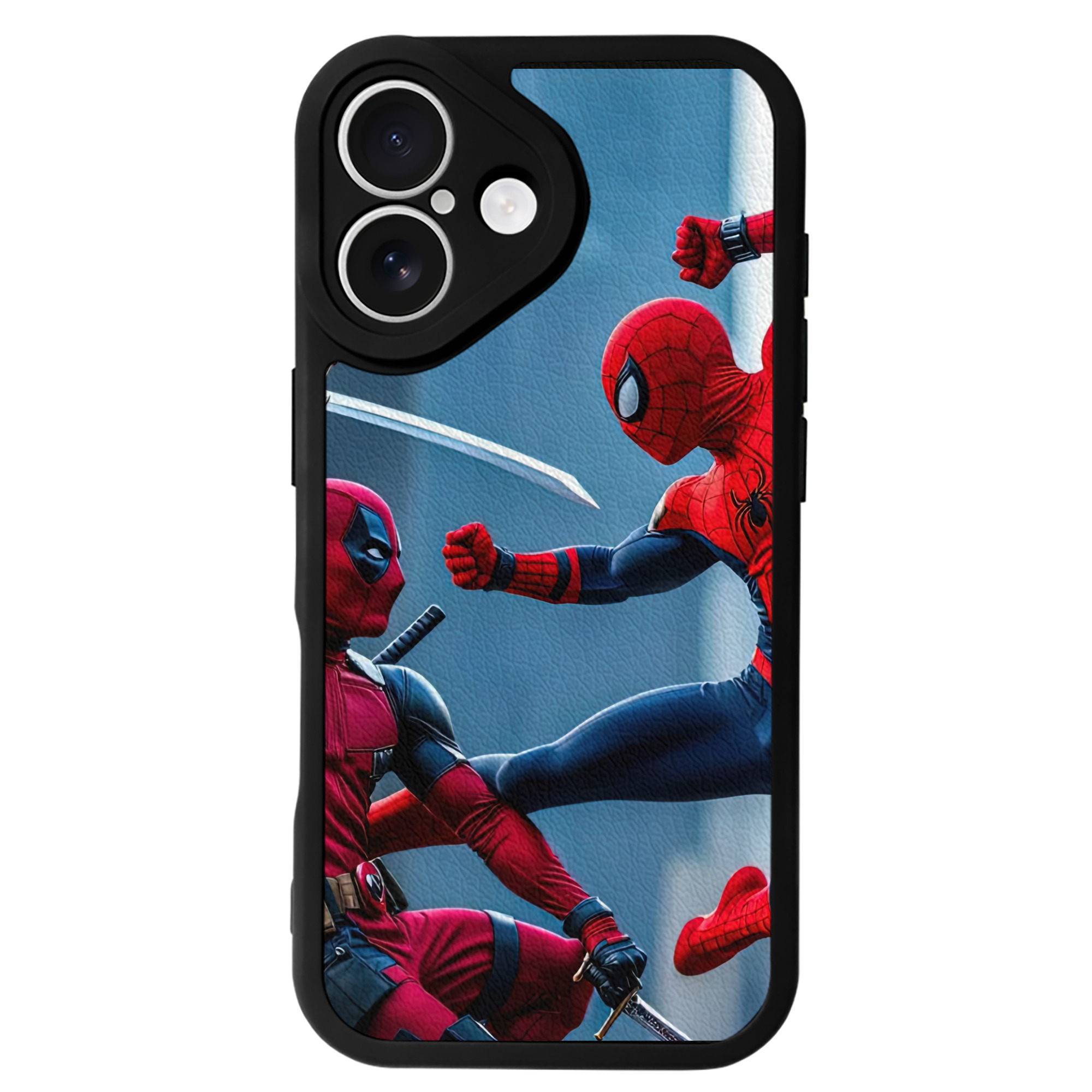 Spider Man スパイダーマン 【iPhone 16シリーズ対応】シリコンスマホケース（レザー調） 材質：シリコン